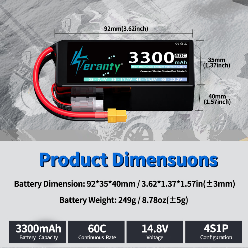TERANTY 4S 3300mAh Lipo Batter - огляд і ціна Drone Rc Board