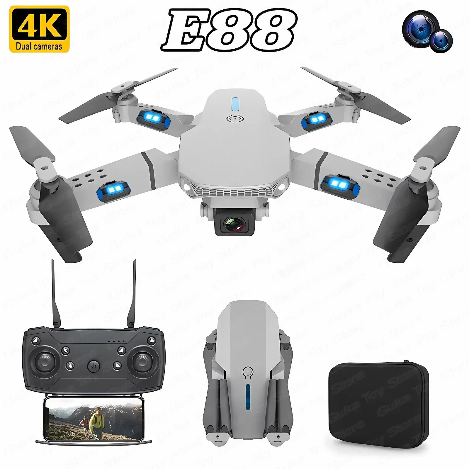 E88 Pro WIFI FPV Drone Wide An - огляд і ціна Drone Ae Rc