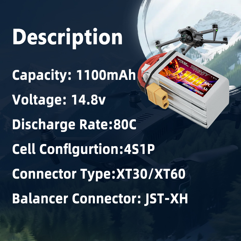 TERANTY 4S 1100mAh 80C/160C Li - огляд і ціна Drone Rc Board